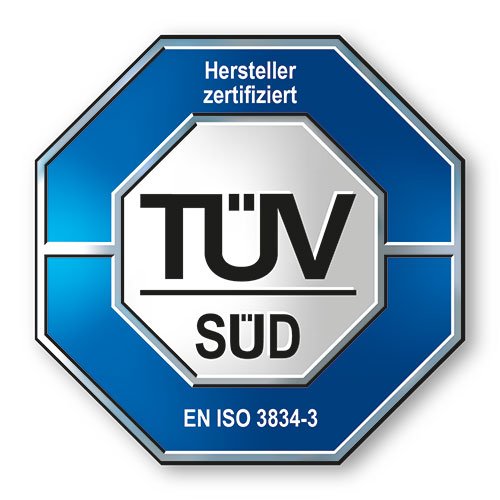 Tüv Süd Logo für die zertifizierung EN ISO 3834-3